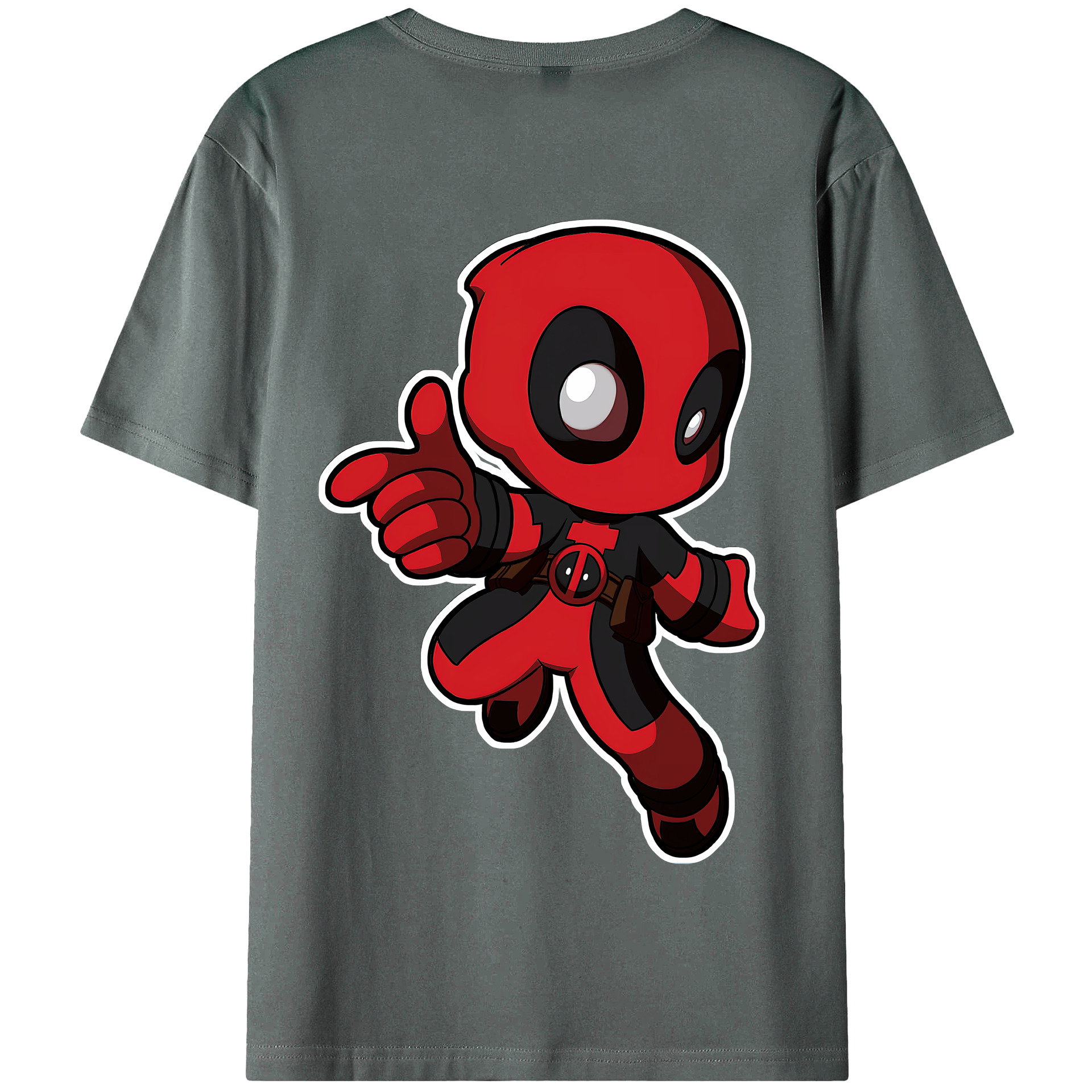 （画像用） Deadpool デッドプール 綿100％半袖Tシャツ（背面プリント）